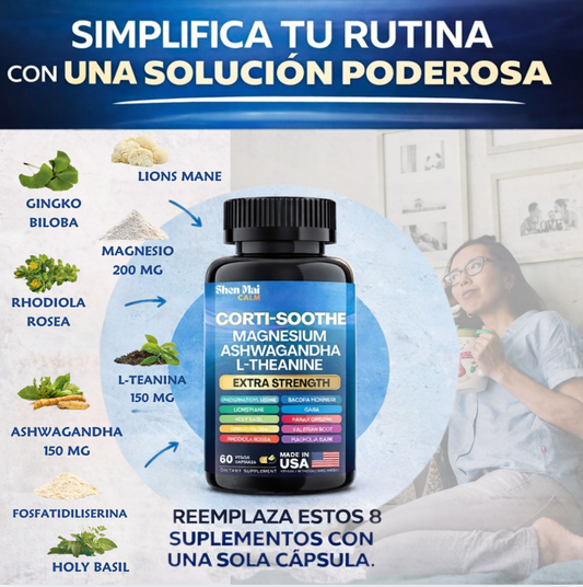 Suplemento antiestrés con Magnesio y Ashwagandha - ShenMai Calm™