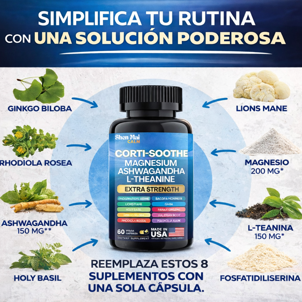 Suplemento antiestrés con Magnesio y Ashwagandha - ShenMai Calm